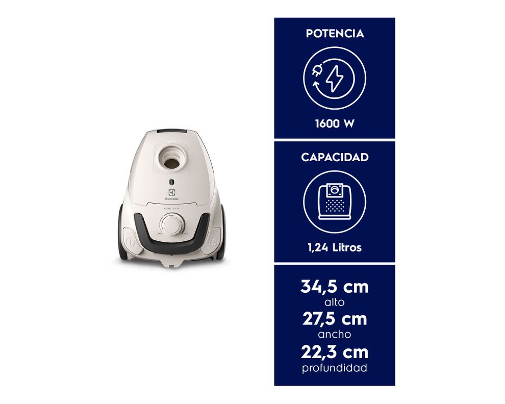 Aspiradora de arrastre Sonic BGG10 shell white 1600W-4