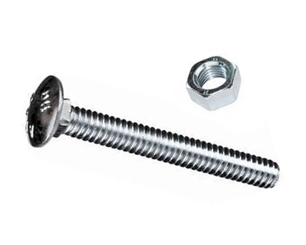 Perno coche 5/16'' x 2'' zincado con tuerca blister 4 unidades Imporper-0