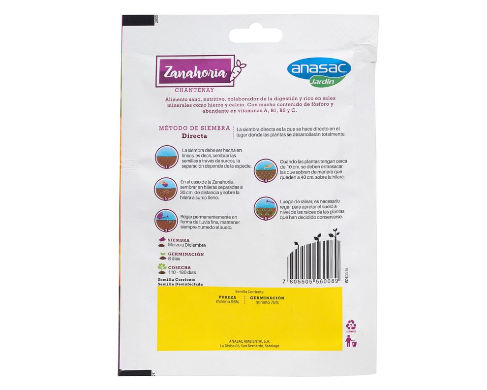 Semillas zanahoria 5 gr Anasac-1