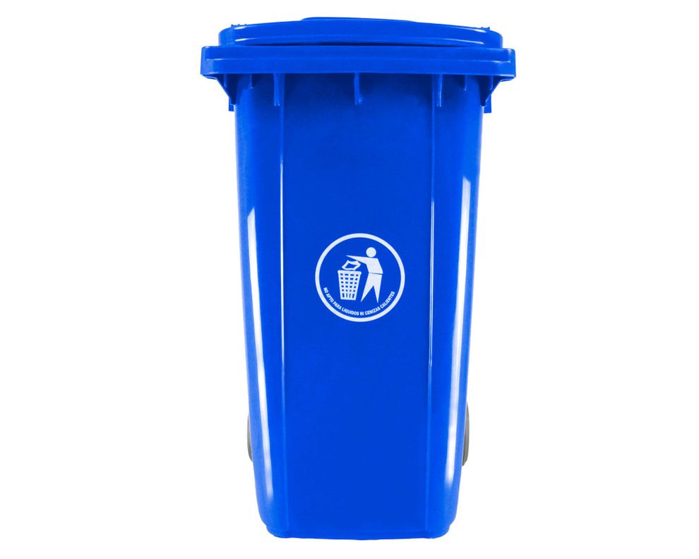 Basurero cuadrado azul 240 lt-0