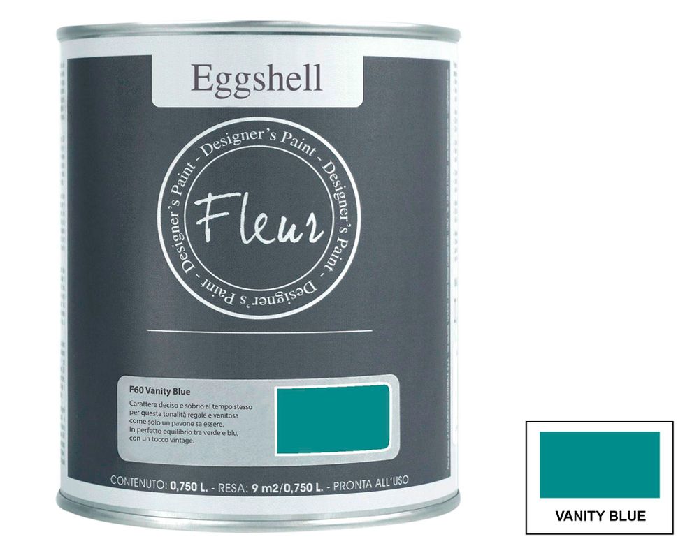 Pintura 750 ml Eggshell vanity blue semi satín Fleur-2