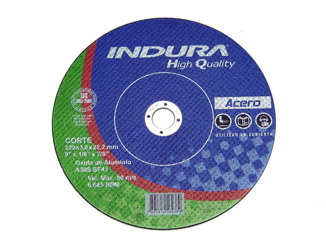 Disco corte metal 9 cp Indura-0