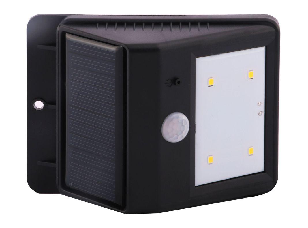 Aplique solar muro 1L LED mini negro ByP-1