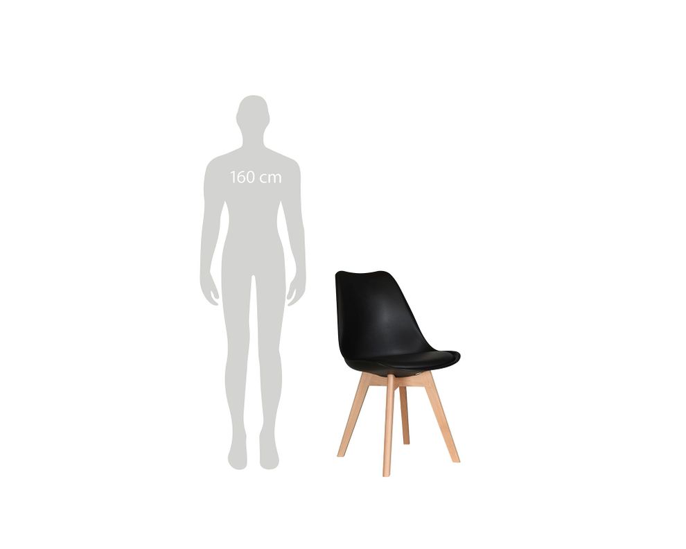 Silla Quille 80x47x54 cm negro-6