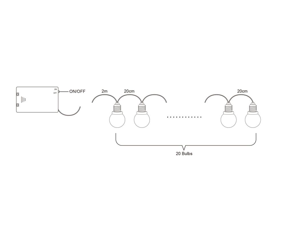 Guirnalda LED 20L bombillo Abitare-4