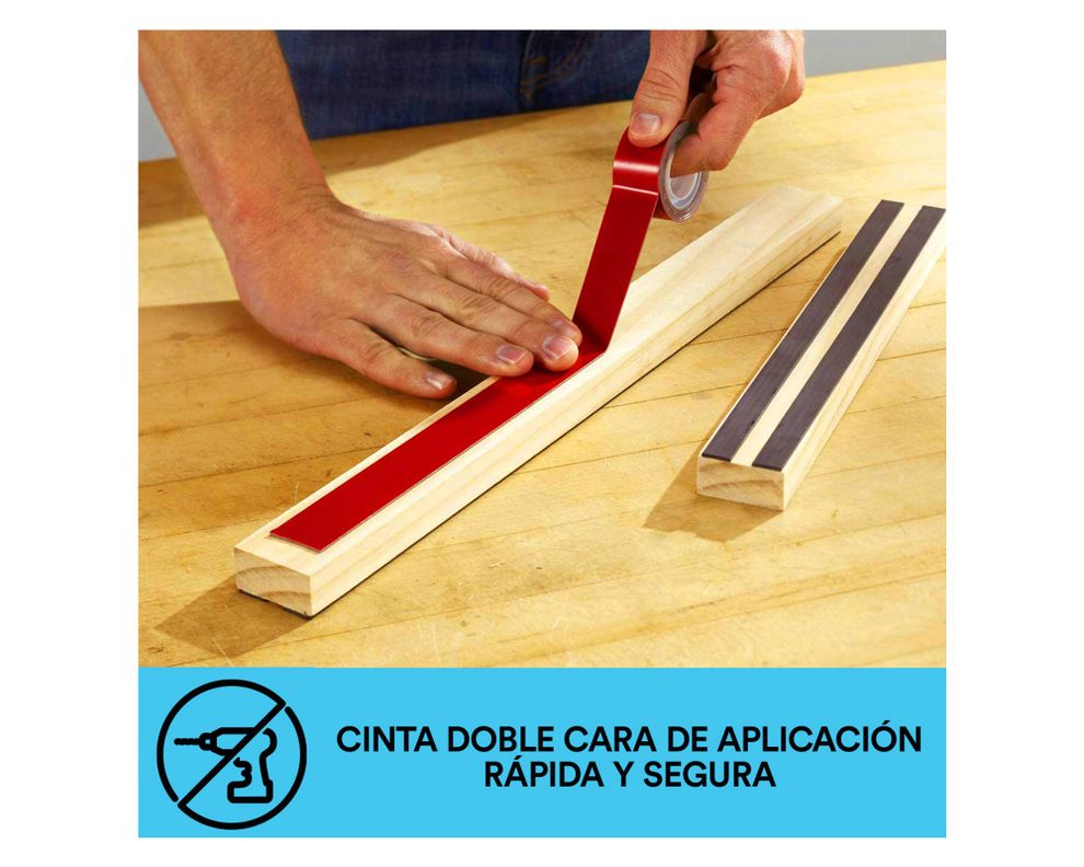 Cinta montaje doble faz Transparente 2.54 cm x 1.52 m-4