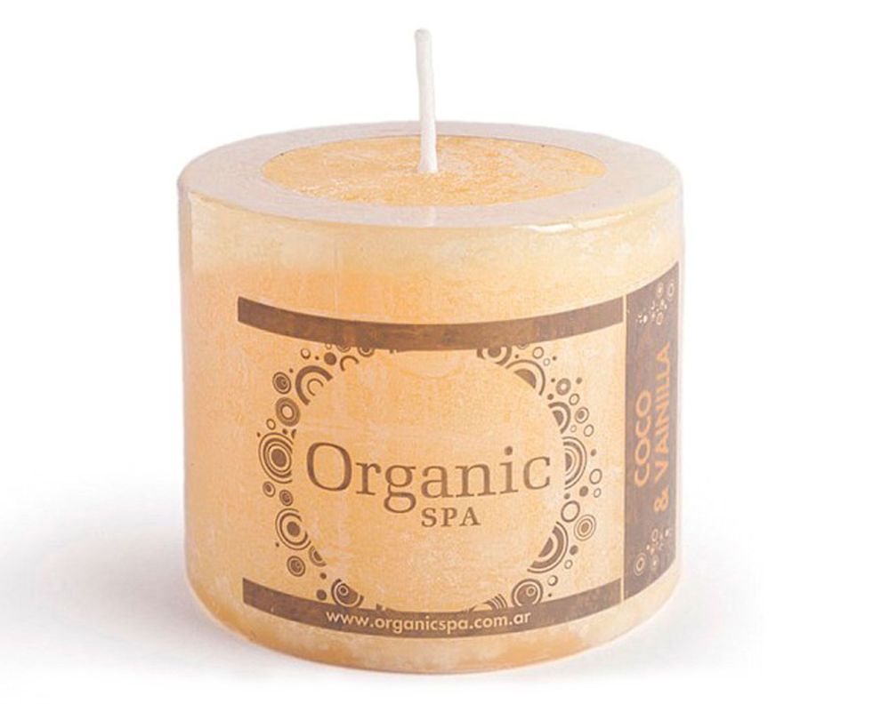 Vela aromática 6x6 cm coco/vainilla Organic Spa.-0