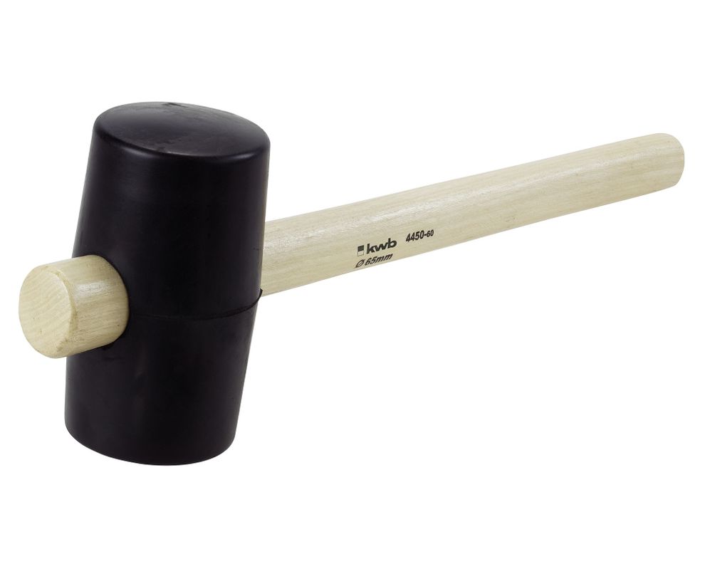 Martillo goma mango madera 65 mm-1