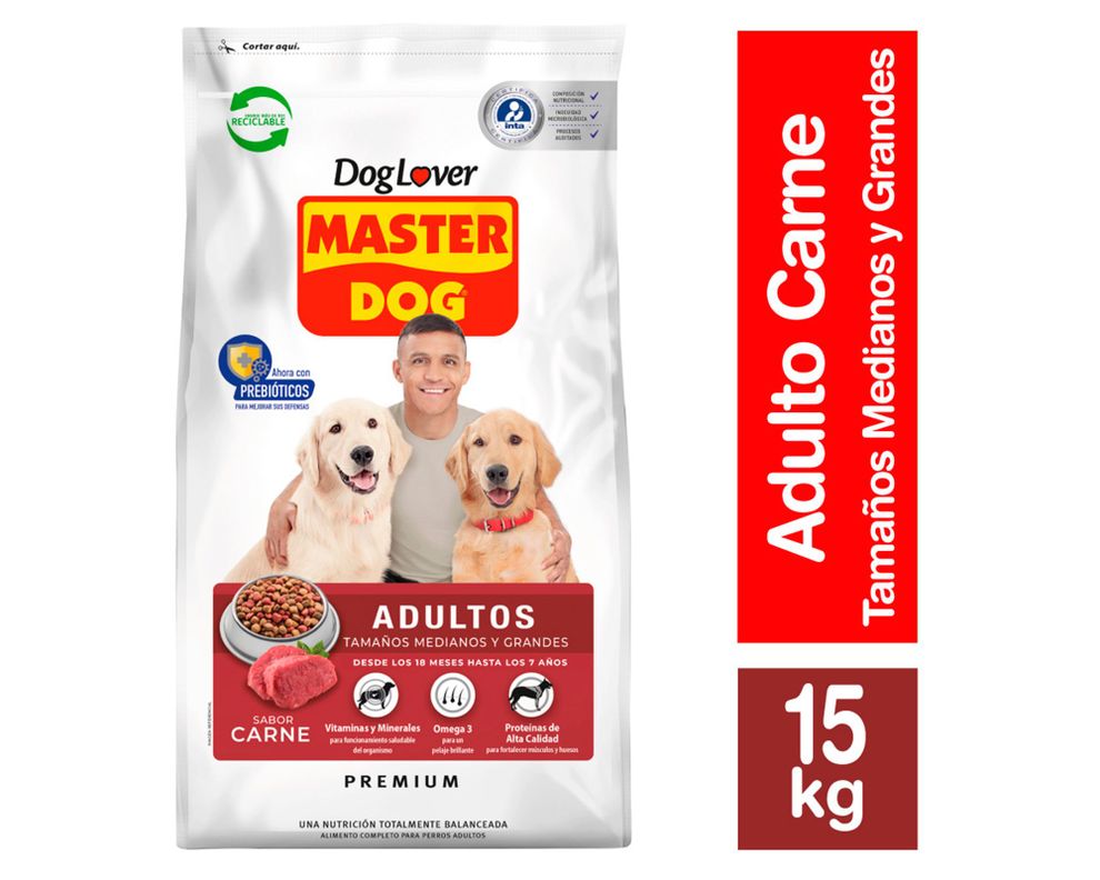 Alimento perro 15 kg carne Master Dog-0