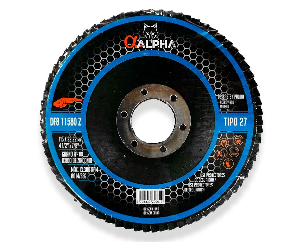 Disco flap 4 1/2" ZA80 azul-0