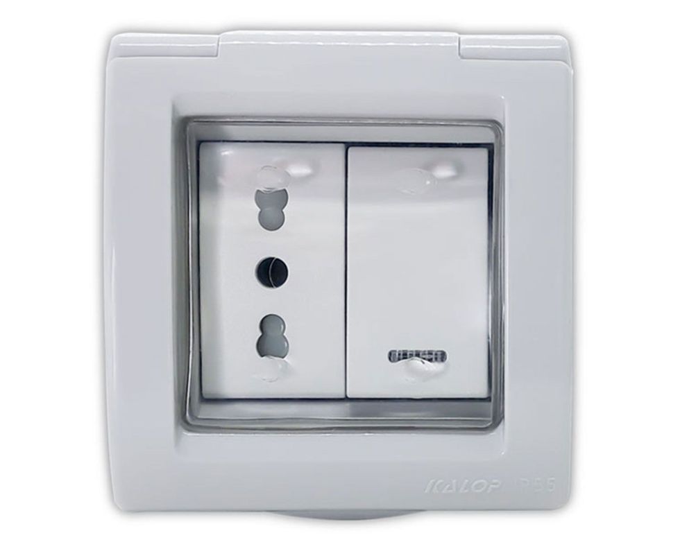 Caja sigma interruptor 9/12 + enchufe 16A Kalop-0