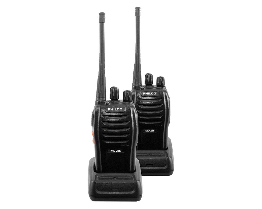 Kit radiotransmisor portátil 16 km 33PHLMD216 negro 2 unidades Philco-2