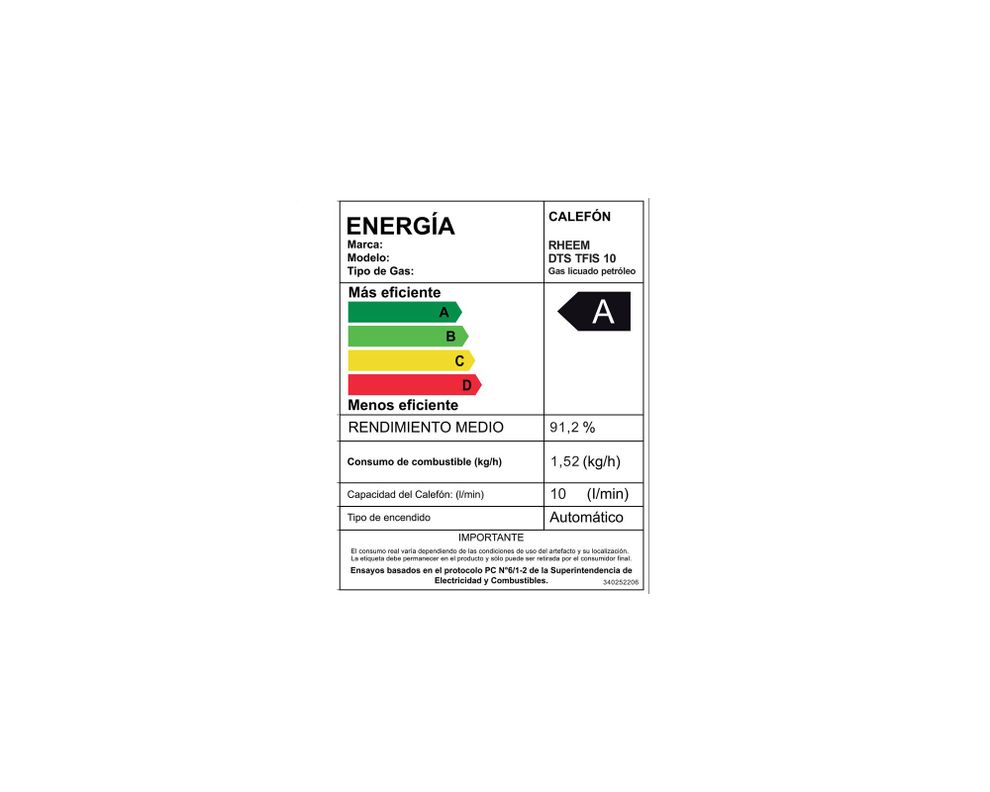 Calefont tiro forzado 10 litros Prestige gas licuado-8