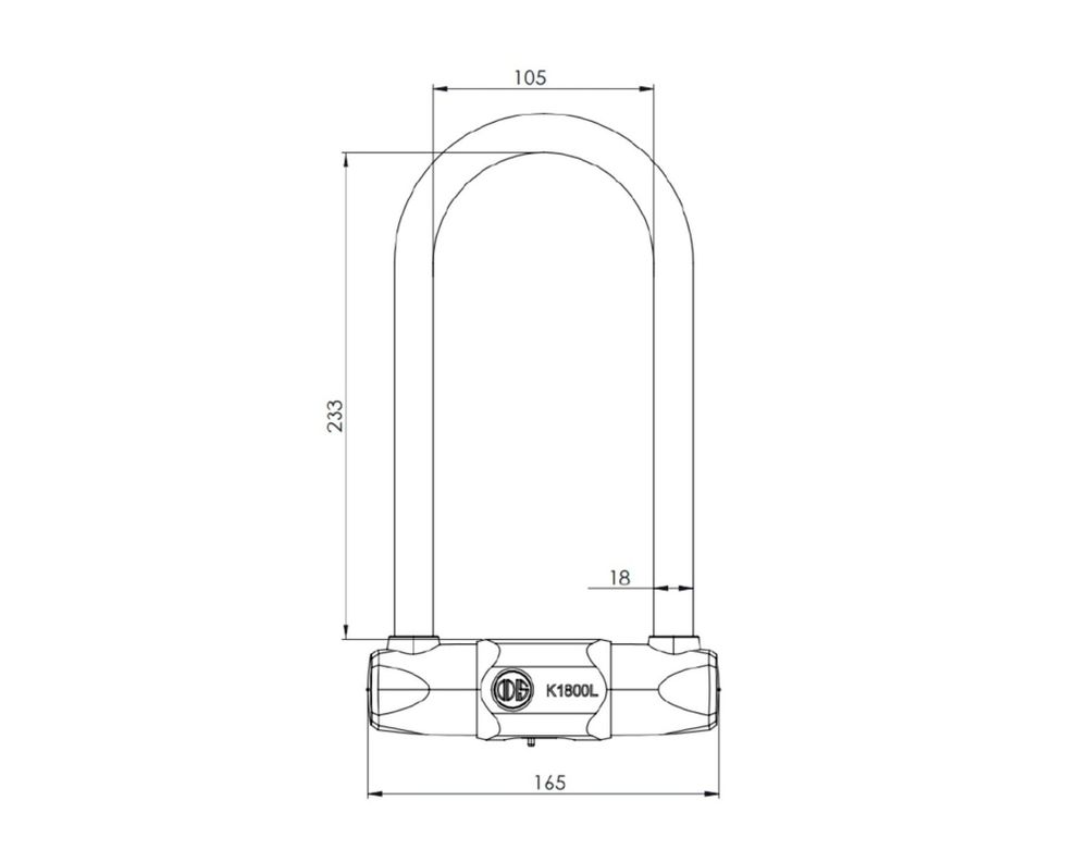 Candado K1800L 18x233 cm Ulock-1