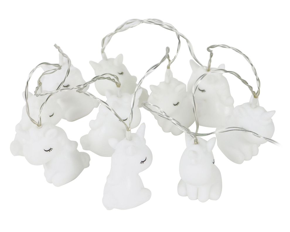 Guirnalda LED 10L luz cálida Unicorn blanco-0
