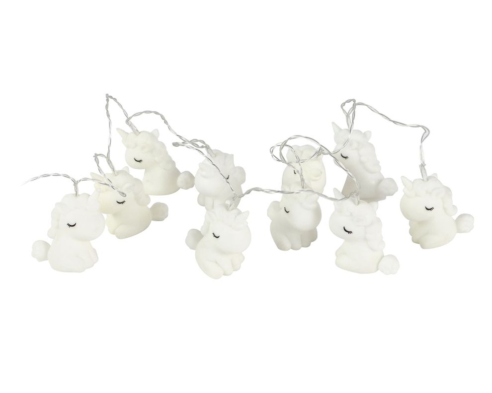 Guirnalda LED 10L luz cálida Unicorn blanco-1