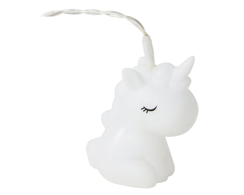 Guirnalda LED 10L luz cálida Unicorn blanco-2