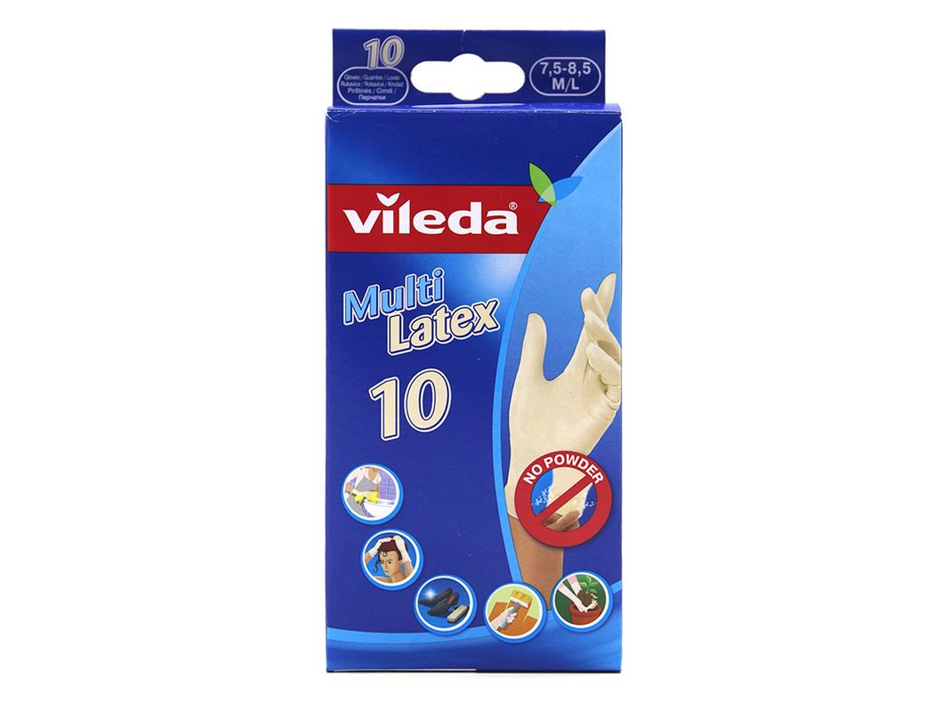 Guante desechable M/L Multi látex 10 unidades Vileda-2