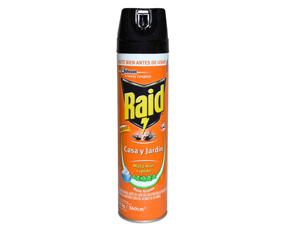 Insecticida aerosol 360cc Casa y jardín Raid-0