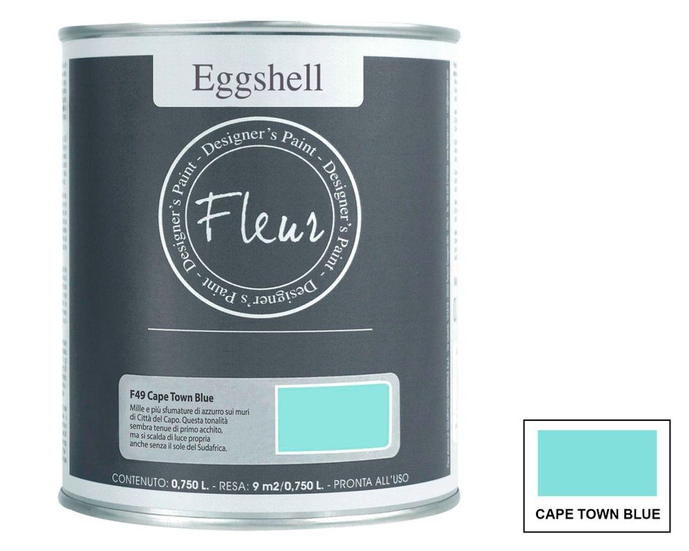 Pintura 750 ml Eggshell cape town blue semi satín Fleur-2