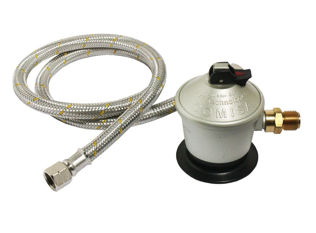 Kit regulador+flexible metal 1 mt hizq 3/8 Comisa-0