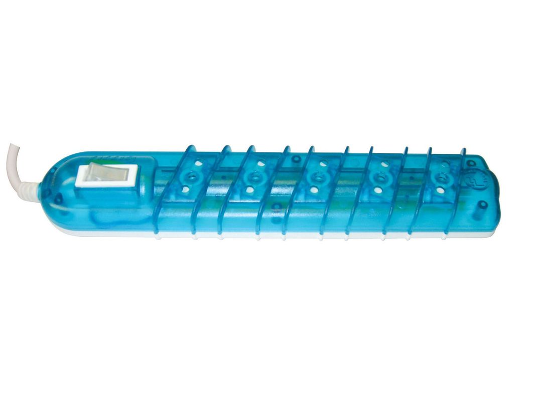 Alargador con interruptor 3 mt 250 volt azul 3 mt Rittig-0