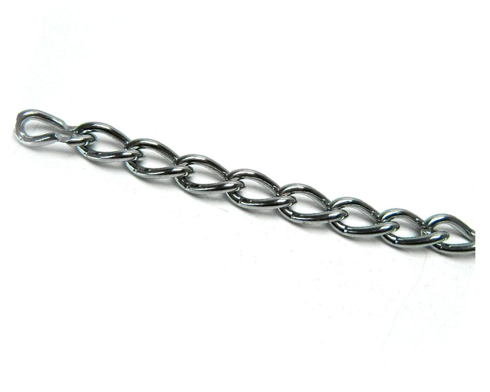 Cadena 1 metro eslabón torcido 2 mm cromado Imporper-0