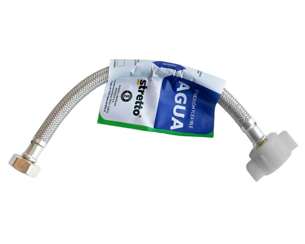 Flexible agua sanitario vinilo HI-HI 1/2x7/8" 30 cm-0