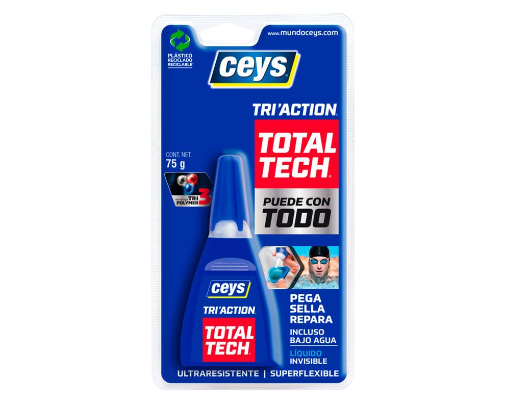 Adhesivo sellador 75 gr Total Tech Triaction transparente Ceys-0