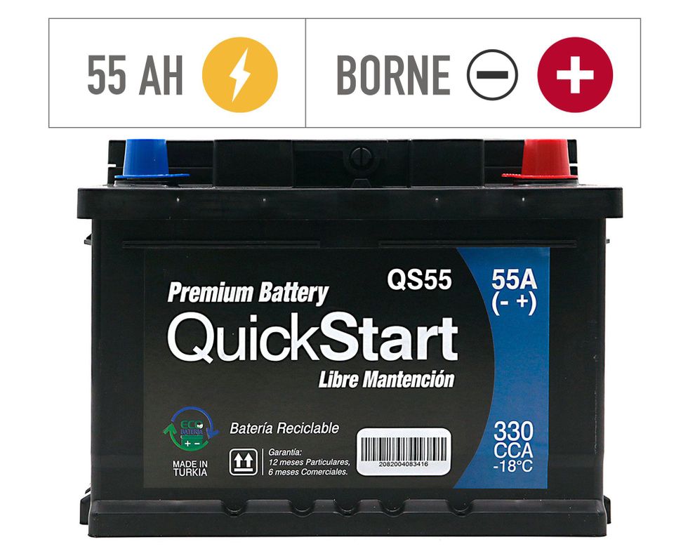 Batería 55AH 330CCA derecho QS55 Quick Start-1