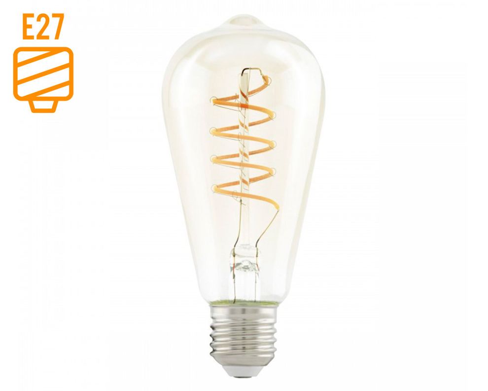Ampolleta LED 4W E27 luz cálida ST64 Ámbar-0