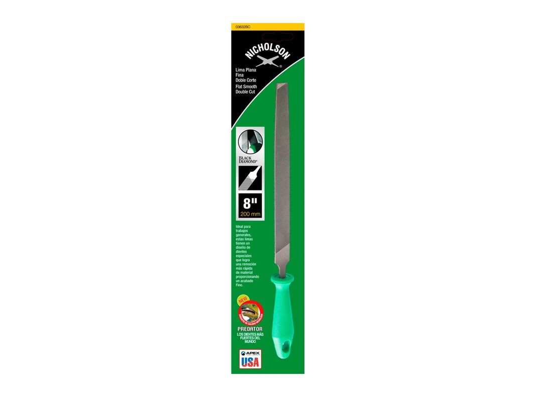 Lima 8'' plana fina mango Nicholson-3