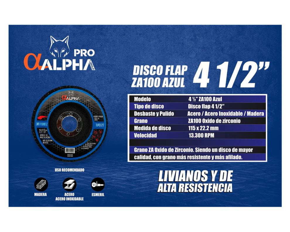 Disco flap 22.2 mm ZA100-1