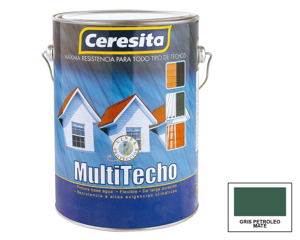 Pintura techo Multitecho 1 GL gris petróleo mate-0