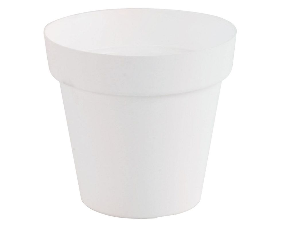 Maceta 25 cm Capri blanco-0