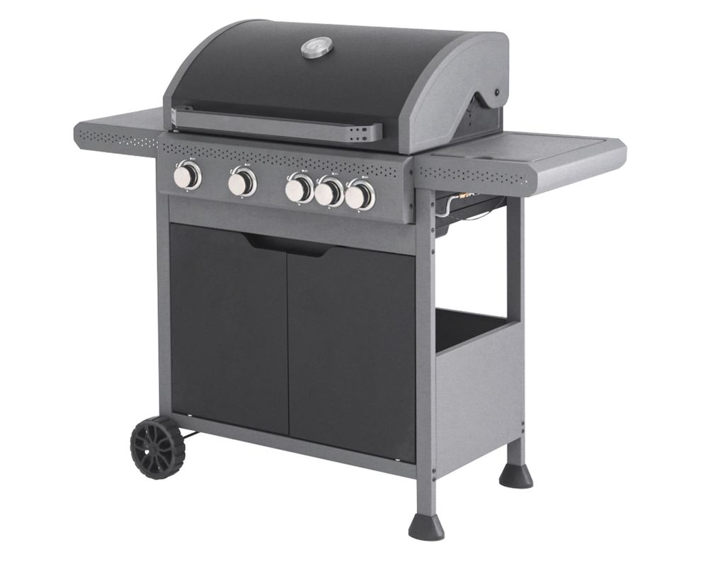 Parrilla a gas 4 quemadores + quemador lateral Misisipi-0