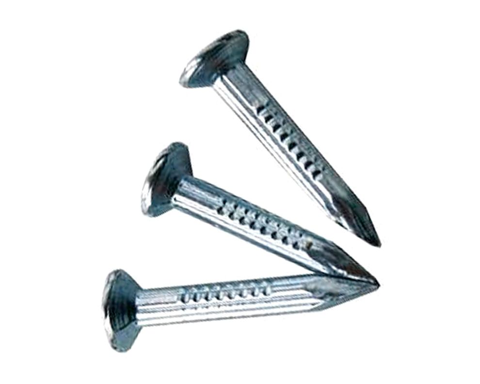 Clavo acero temp. estriado 2.7x30 10 unidades. aluminio. Easy Fix-0