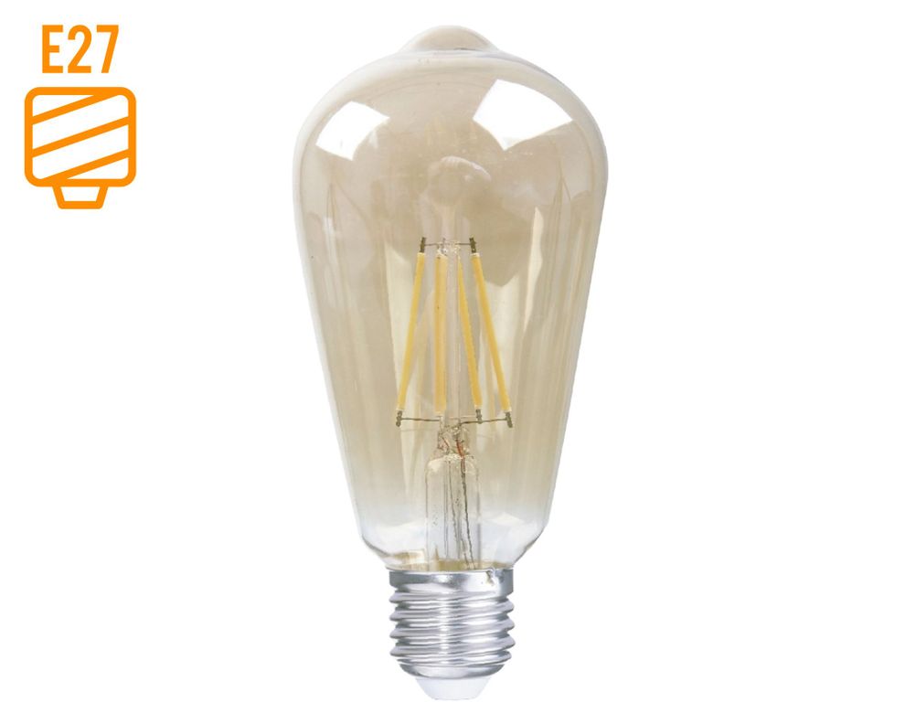 Ampolleta filamento 5W E27 luz cálida ST64-0