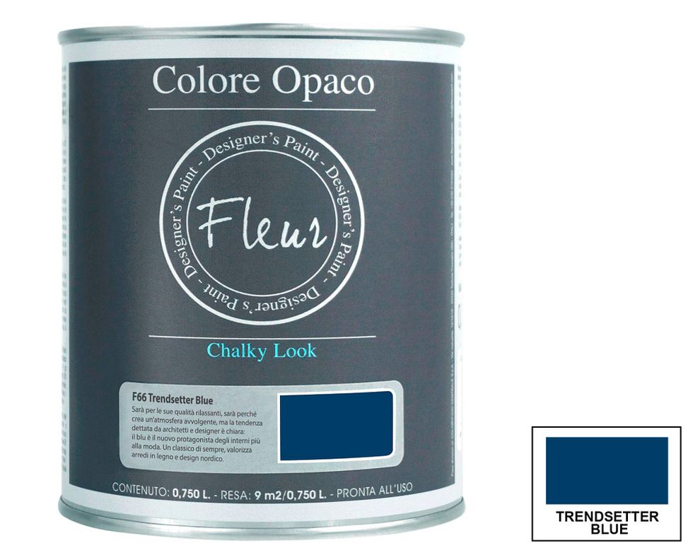 Pintura 750 ml Chalky look trendsetter blue mate Fleur-2