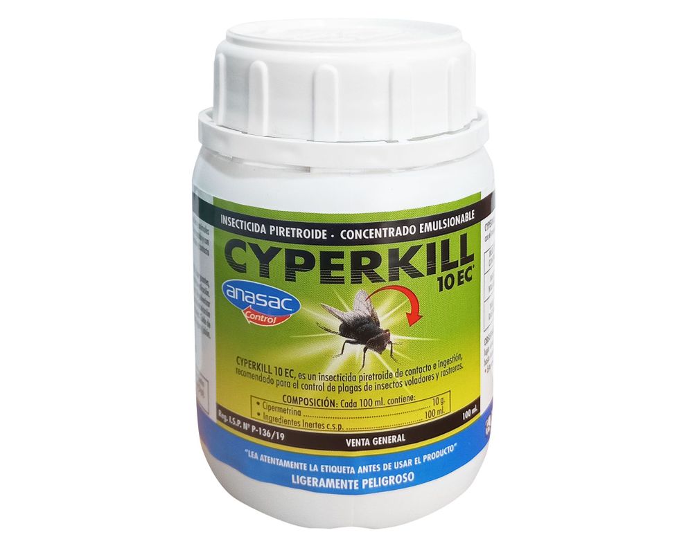 Plaguicida concentrado  100cc Cyperkill 10EC Anasac-0