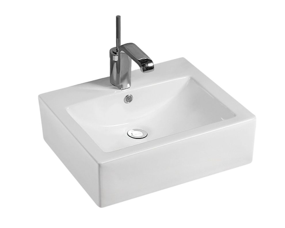 Lavamanos sobreponer 51,5x42 cm blanco Vessanti-2