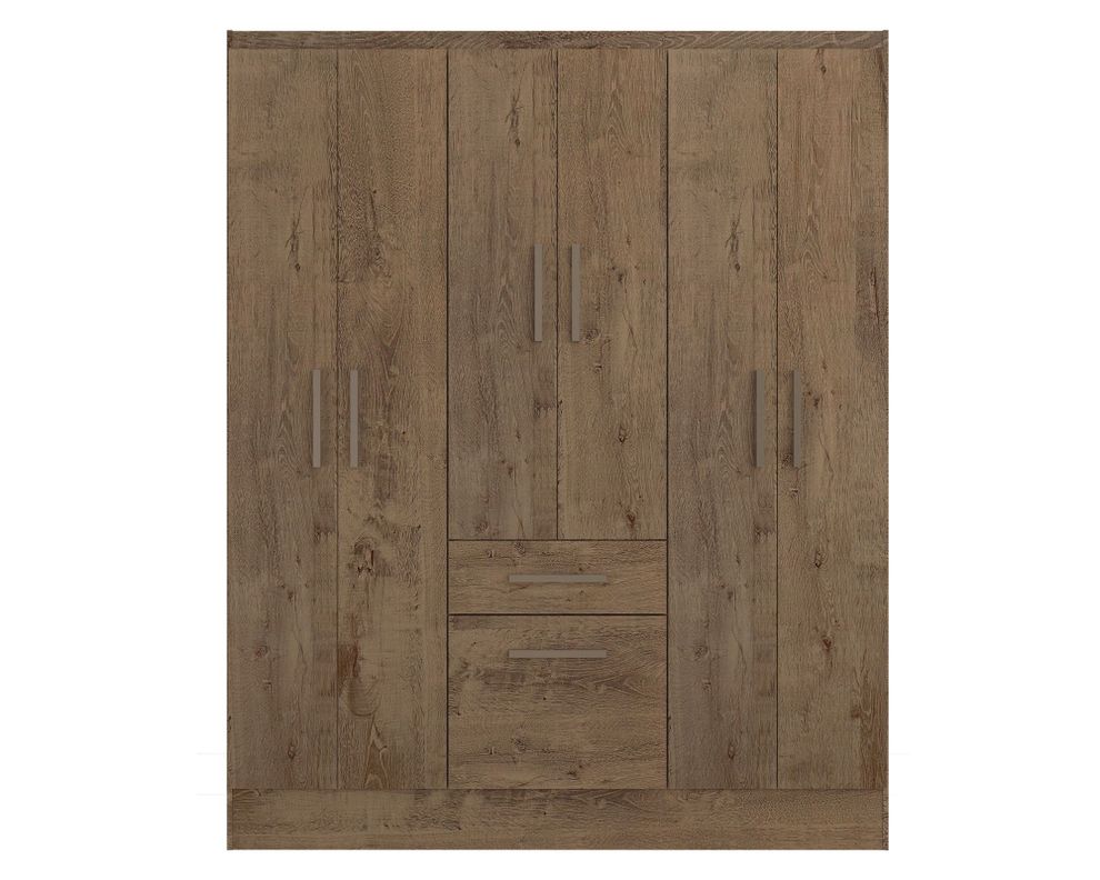 Clóset 6 puertas 1 cajón 1 zapatero Moca 177x138x40 cm M+Design