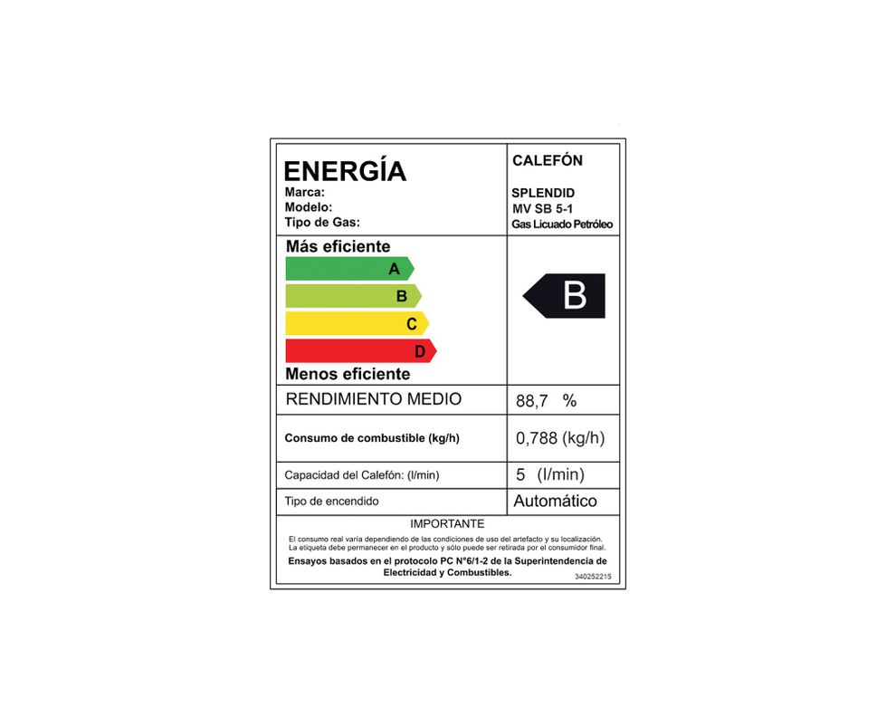 Calefont MV SB 5-1 5 lt tiro natural gas licuado-6