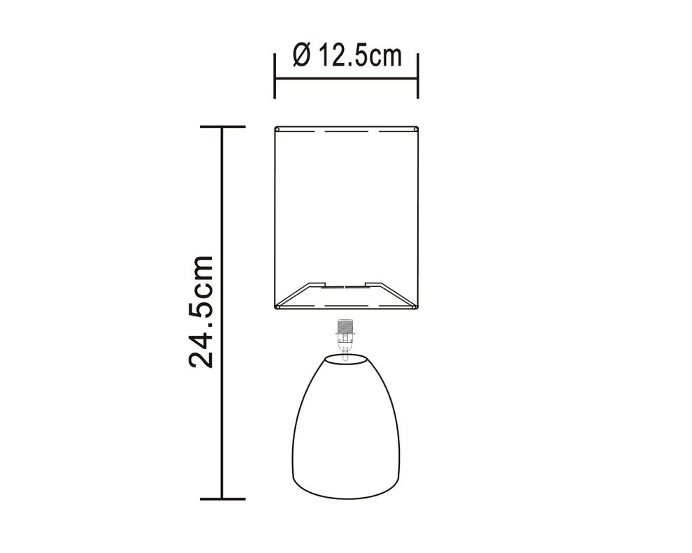 Lámpara sobremesa 1L E27 Elian blanco invierno Abitare-4