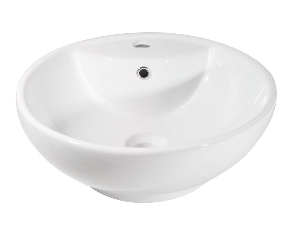 Lavamanos sobreponer 45,5 cm redondo blanco Vessanti-1