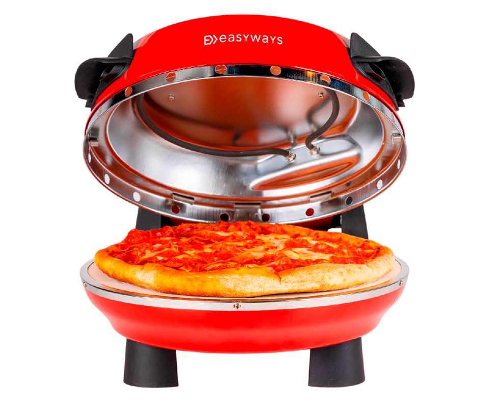 Horno eléctrico pizza 1200W Pizza Oven rojo-1