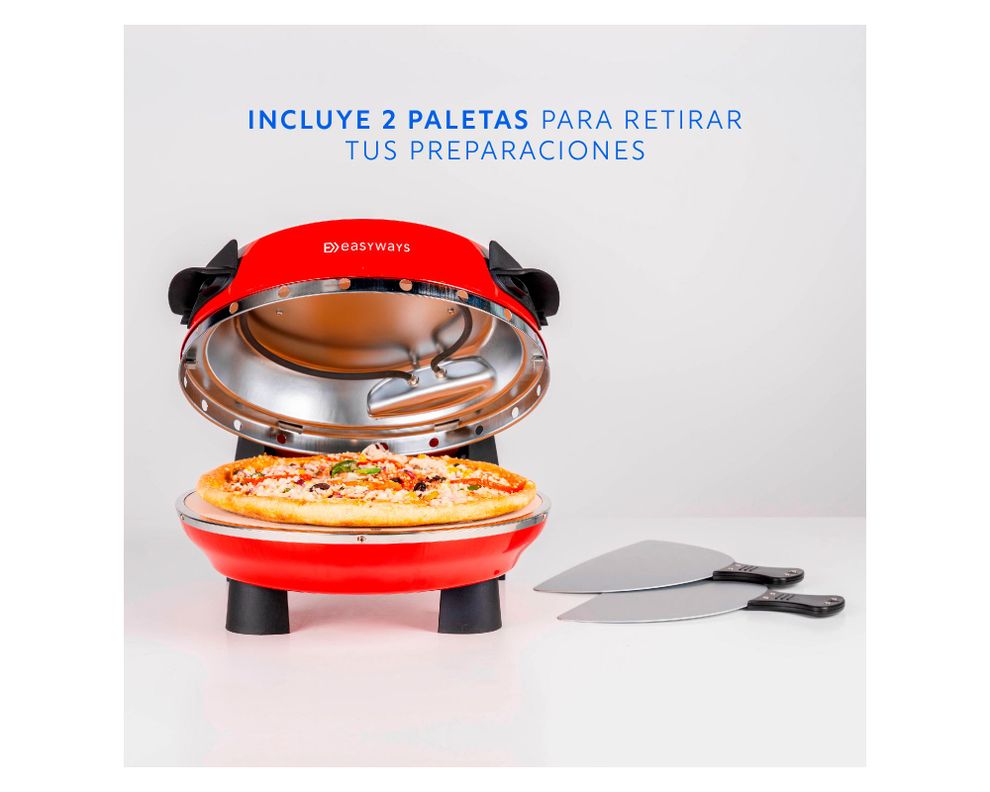 Horno eléctrico pizza 1200W Pizza Oven rojo-5