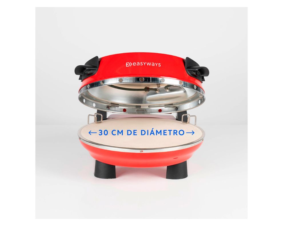 Horno eléctrico pizza 1200W Pizza Oven rojo-6