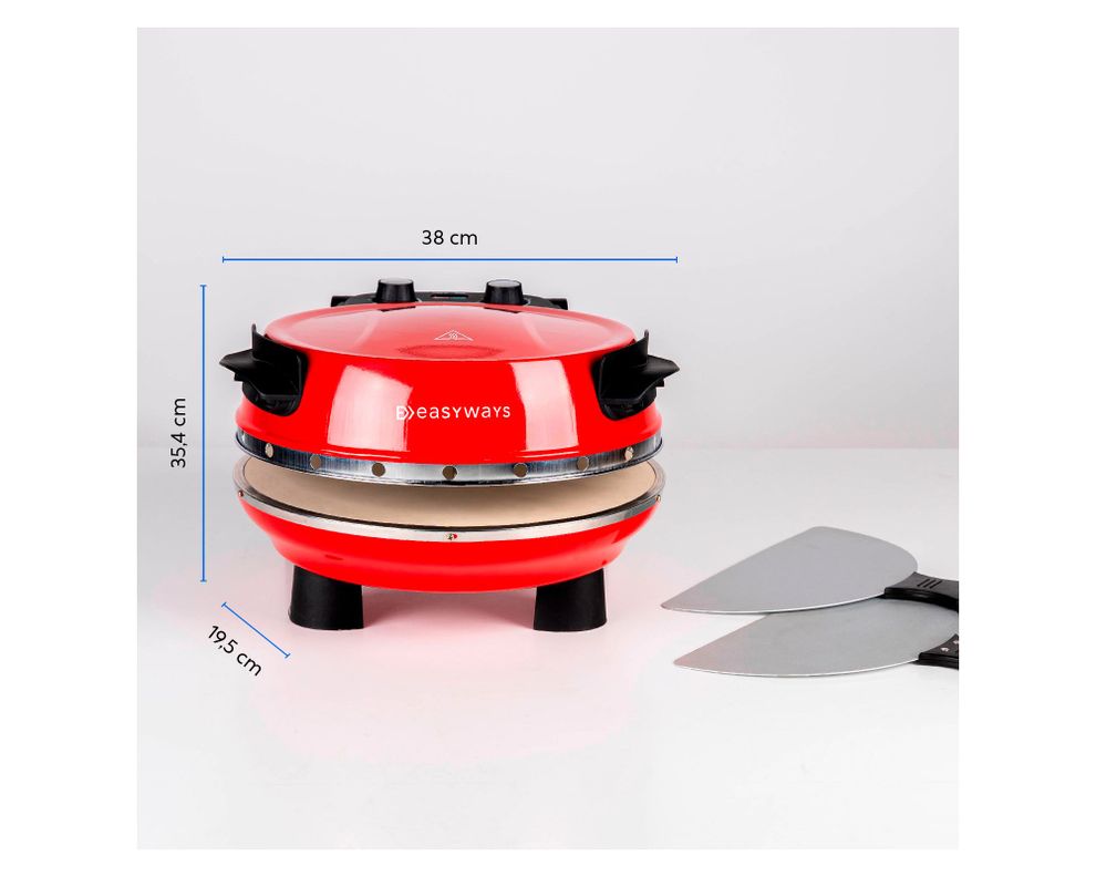 Horno eléctrico pizza 1200W Pizza Oven rojo-7