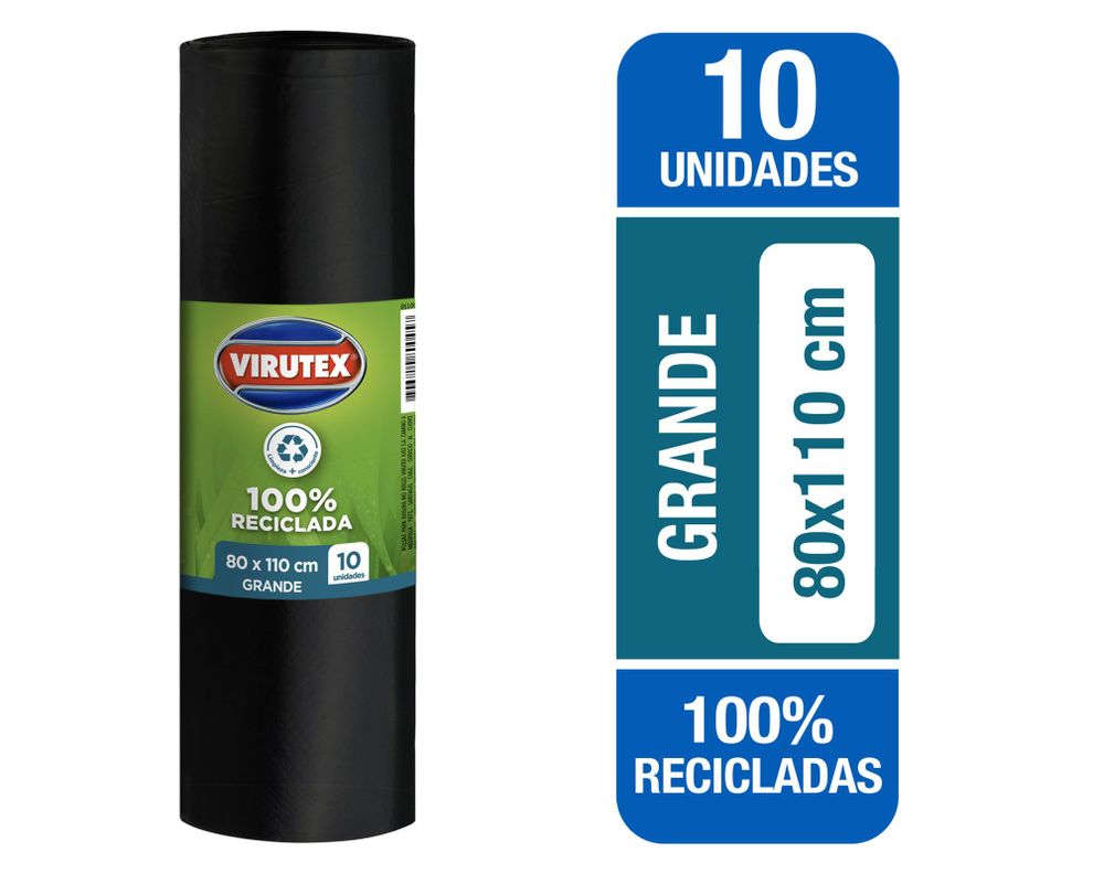 Bolsa basura grande 80x110 cm 10 unidades Virutex-0